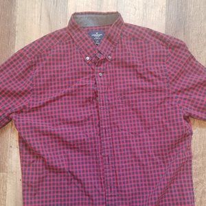 Red/Navy American Eagle Classic Fit Size L Shirt